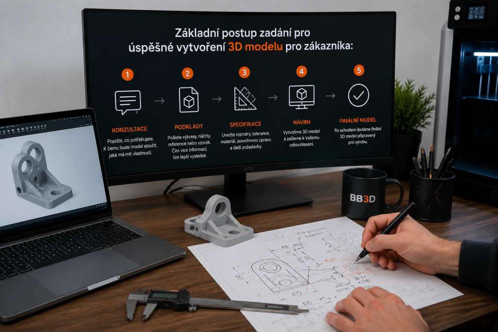 3D modelování technických dílů na zakázku