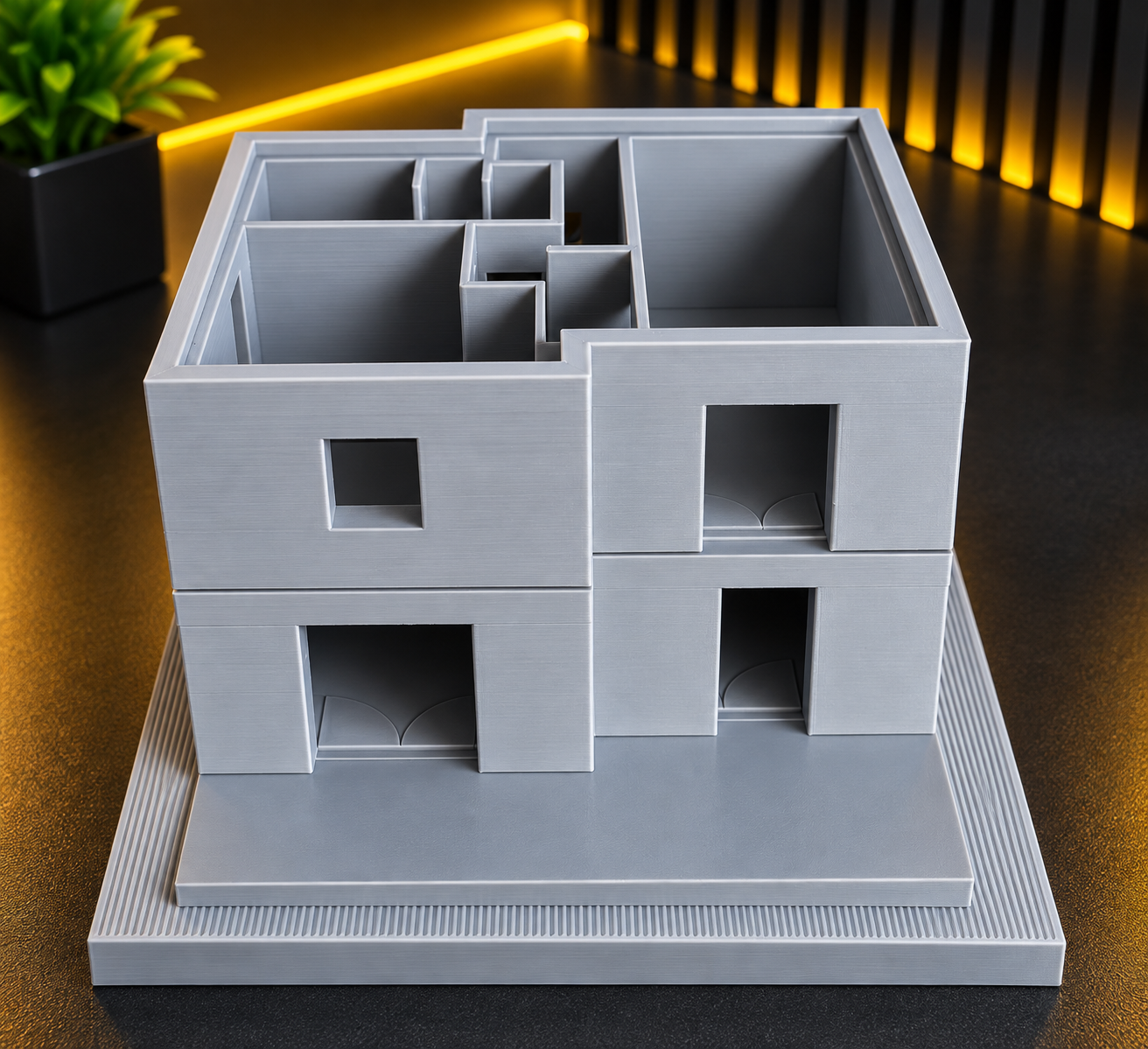 Detail architektonického modelu domu vyrobeného pomocí FDM 3D tisku – BB3D